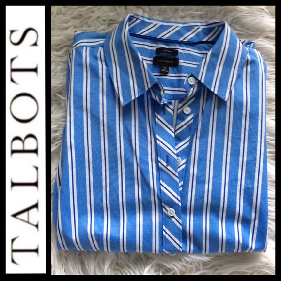Talbots Multi-Stripe Non-Iron Perfect Shirt - Picture 4 of 8